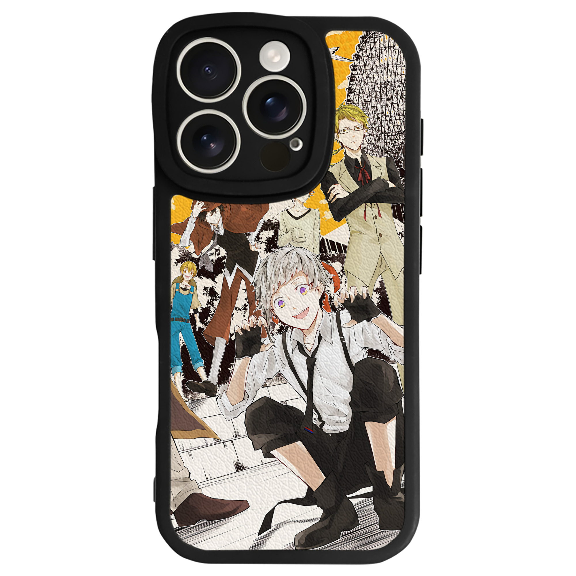 （画像用） 文豪ストレイドッグス Bungo Stray Dogs 【iPhone 16シリーズ対応】シリコンスマホケース（レザー調） 材質：シリコン